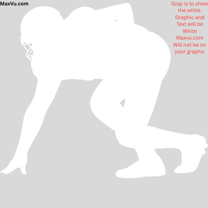 Football Lineman Silhouette – Personalized Sports Wall Art (Premium Vinyl)