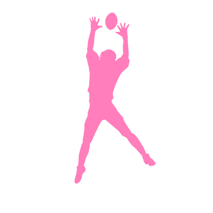 Football Player Jumping for Catch Wall Decal – Custom Name & Jersey Number Cutout