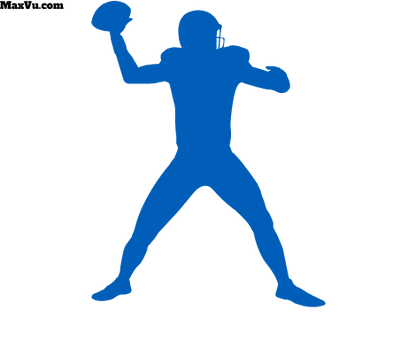 Football Quarterback Silhouette Wall Art – Personalized Name & Jersey Number