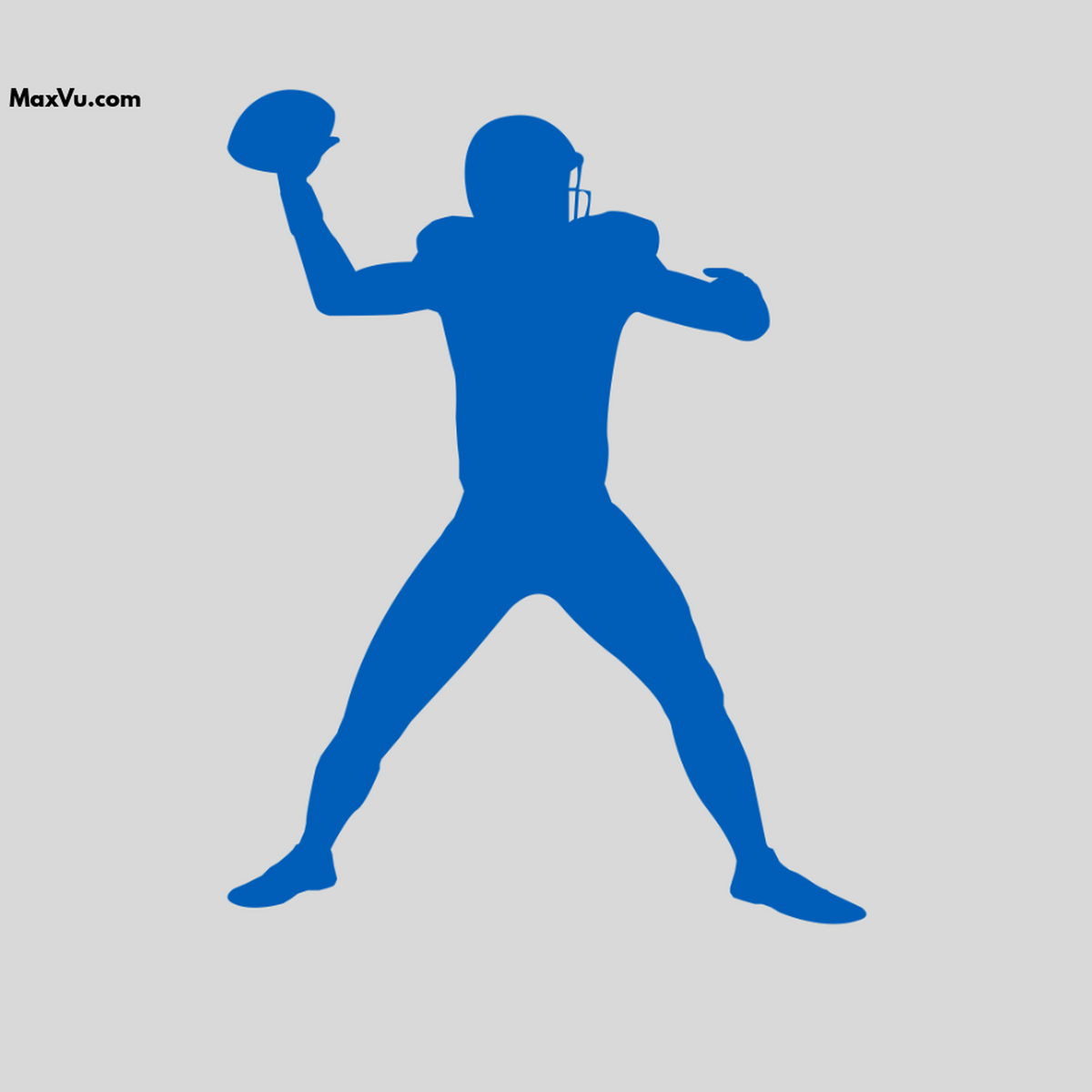 Football Quarterback Silhouette Wall Art – Personalized Name & Jersey Number