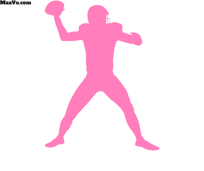 Football Quarterback Silhouette Wall Art – Personalized Name & Jersey Number