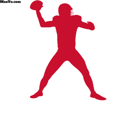 Football Quarterback Silhouette Wall Art – Personalized Name & Jersey Number