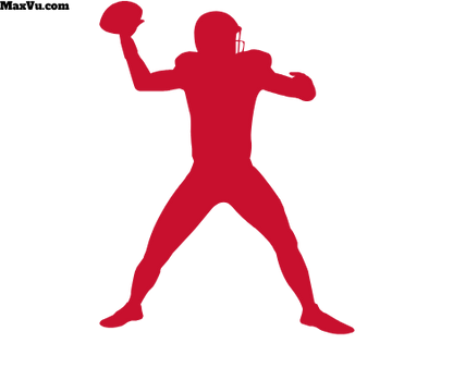 Football Quarterback Silhouette Wall Art – Personalized Name & Jersey Number