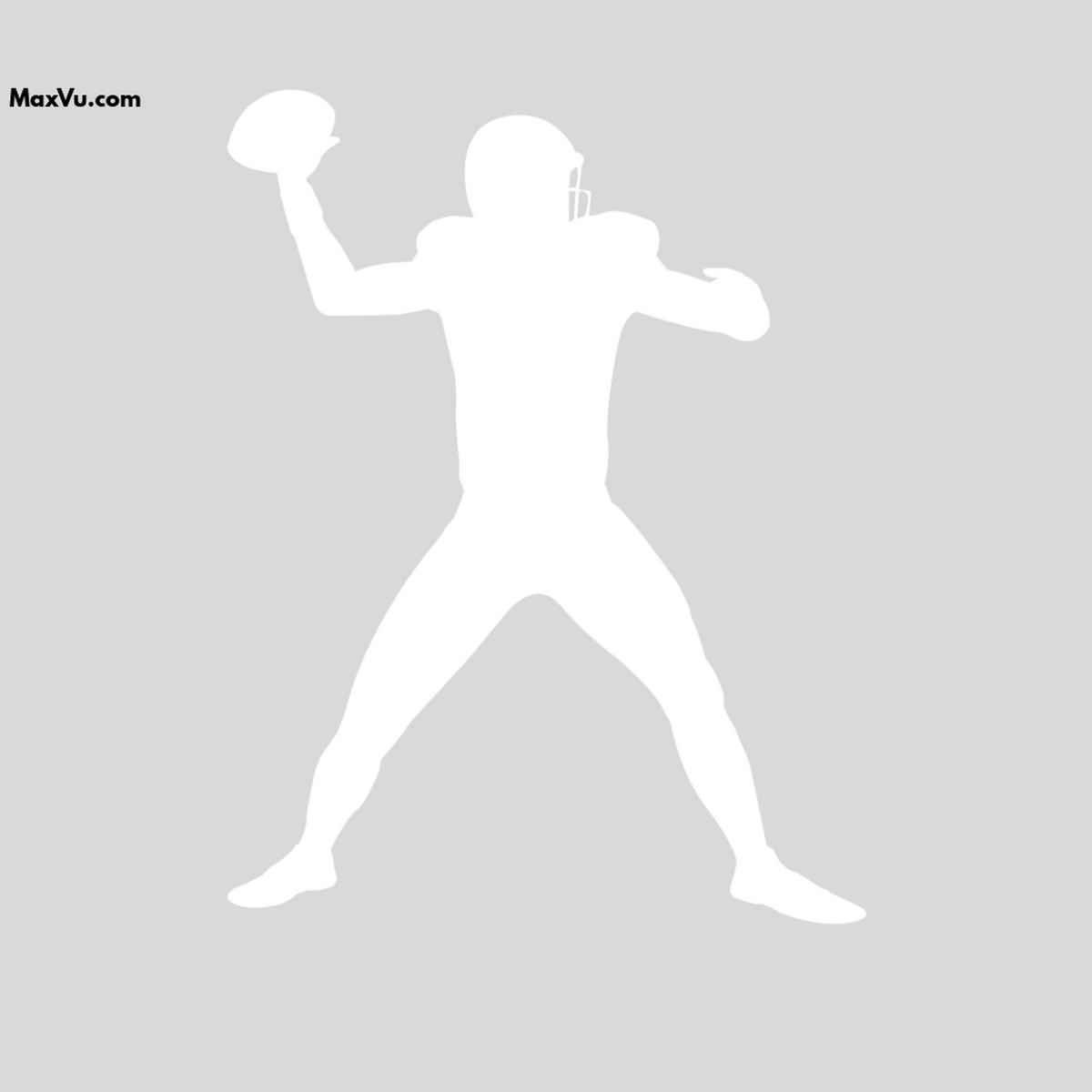 Football Quarterback Silhouette Wall Art – Personalized Name & Jersey Number