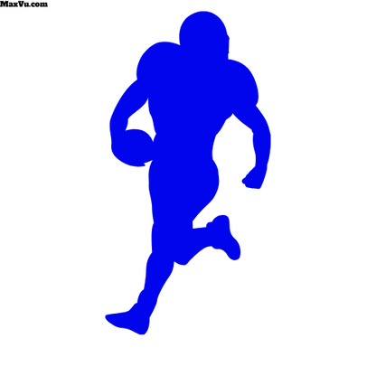 Football Running Back Wall Art Decal – Custom Player Name & Jersey Number