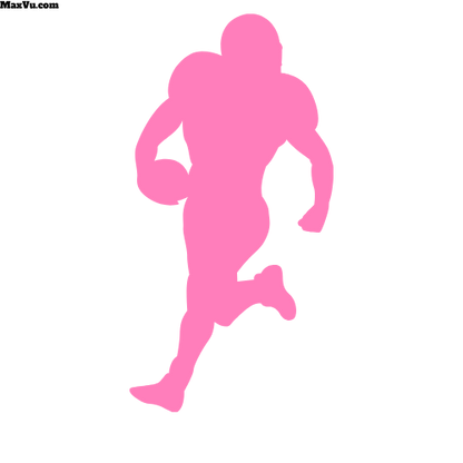Football Running Back Wall Art Decal – Custom Player Name & Jersey Number
