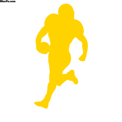 Football Running Back Wall Art Decal – Custom Player Name & Jersey Number