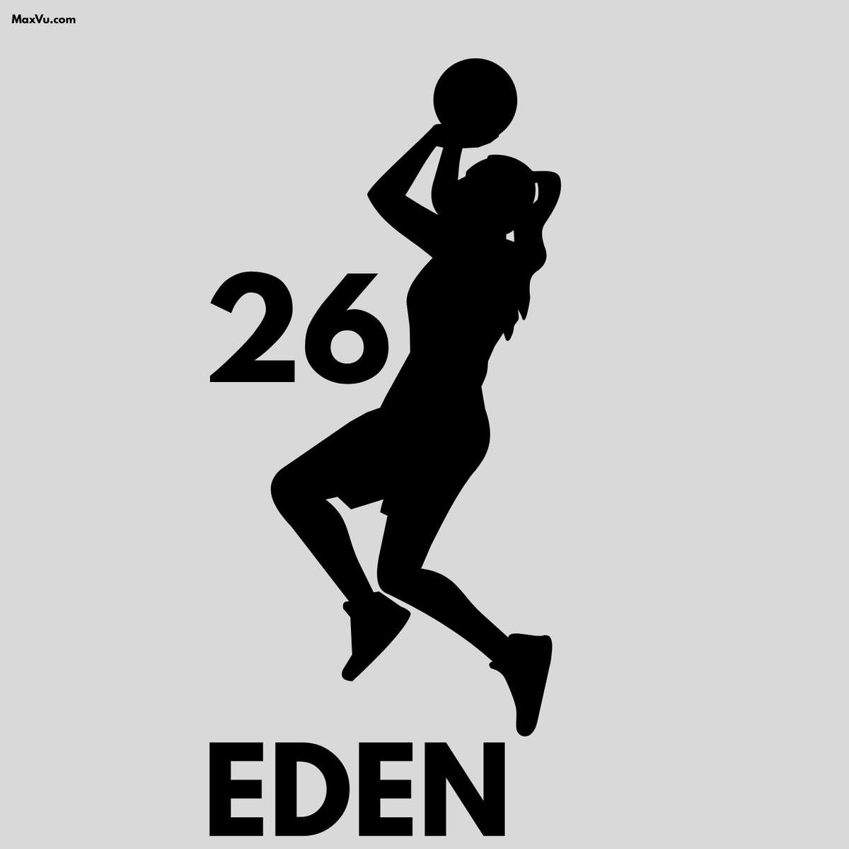 Girls Basketball Silhouette Wall Decal – Personalized Name & Jersey Number