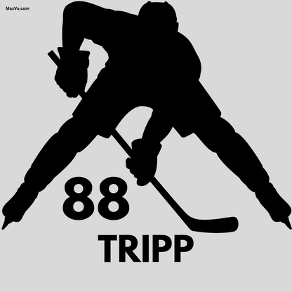 Hockey Faceoff Wall Graphic – Custom Name & Number