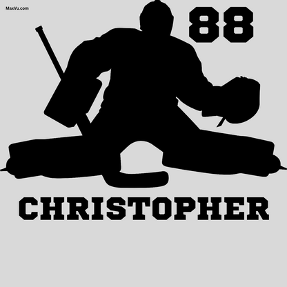 Hockey Goalie Butterfly Save Wall Graphic – Custom Name & Number