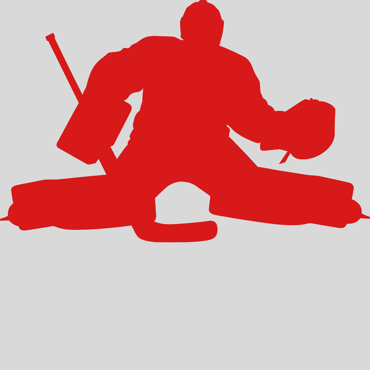 Hockey Goalie Butterfly Save Wall Graphic – Custom Name & Number