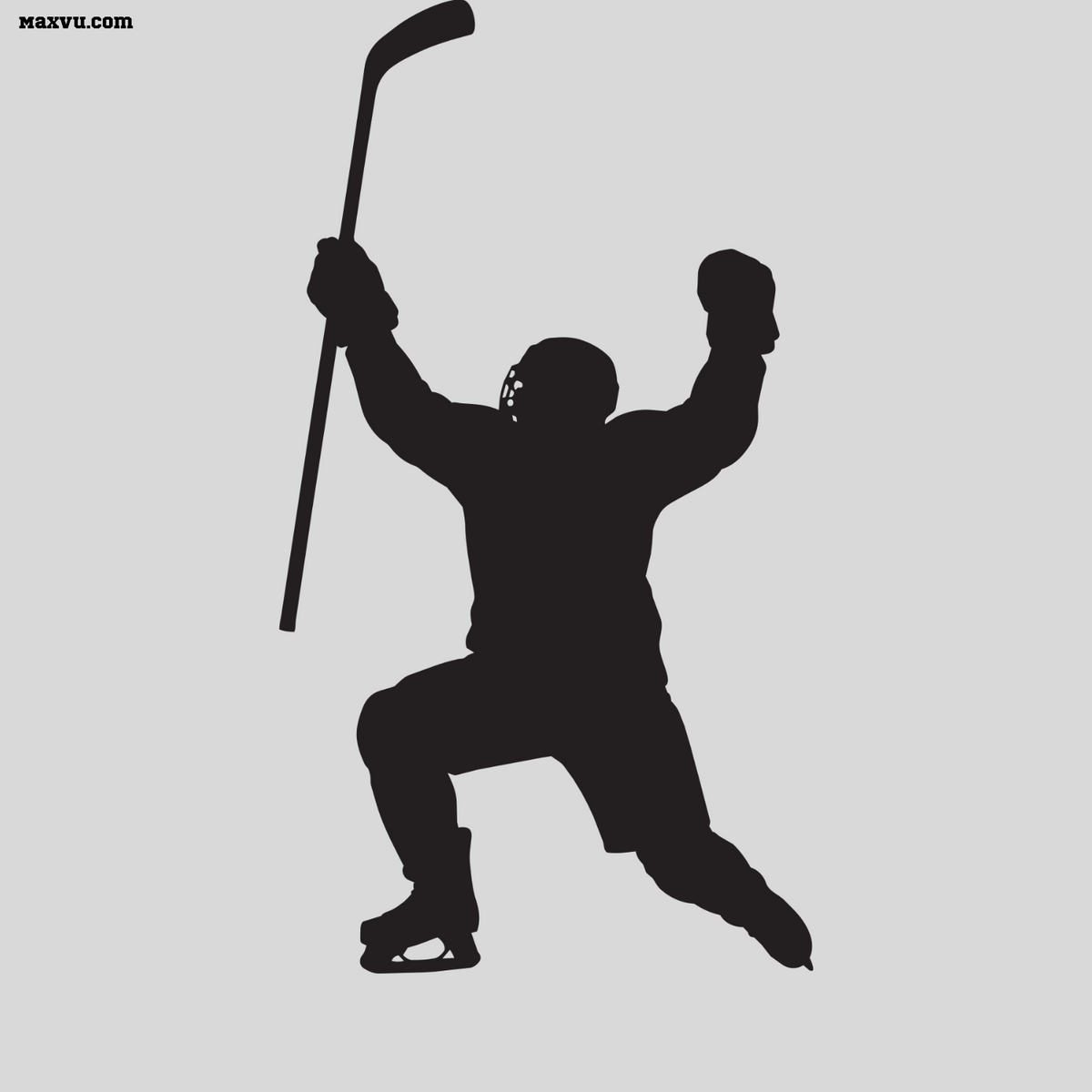 Hockey Goal Celebration Wall Graphic – Custom Name & Number