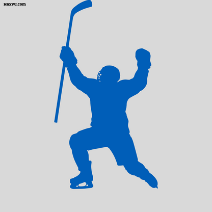 Hockey Goal Celebration Wall Graphic – Custom Name & Number