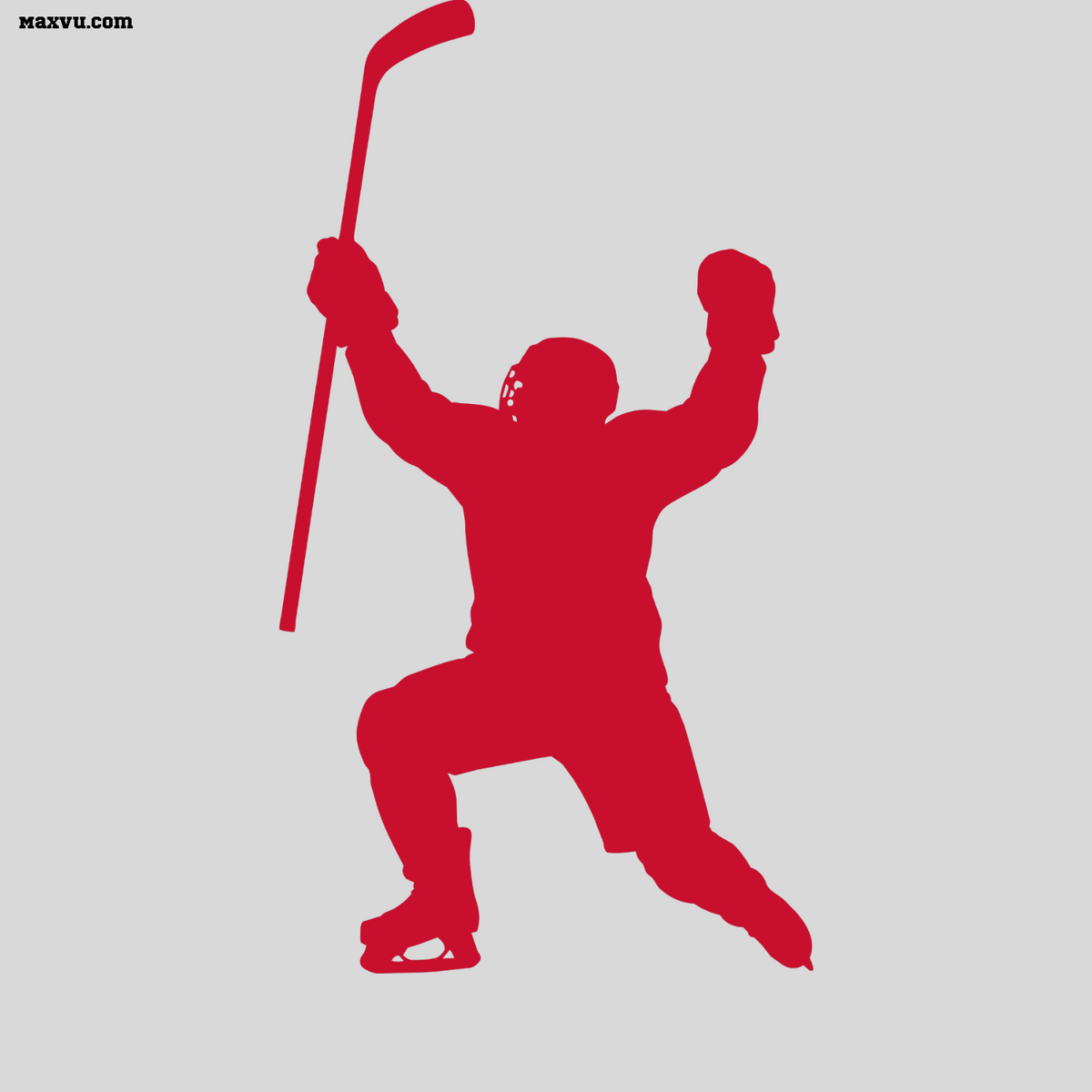 Hockey Goal Celebration Wall Graphic – Custom Name & Number