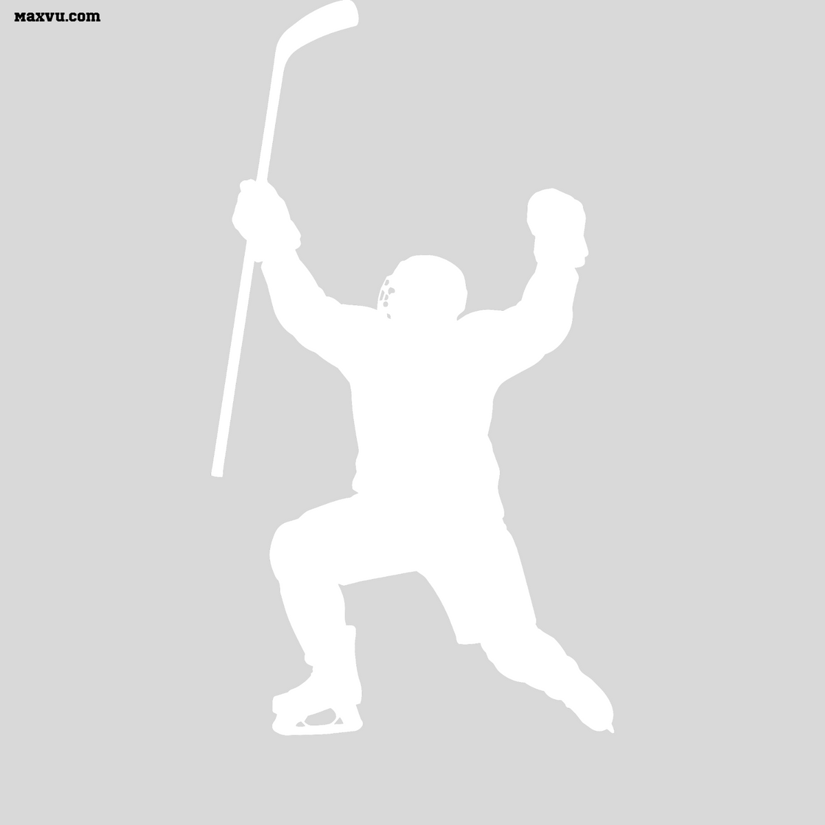 Hockey Goal Celebration Wall Graphic – Custom Name & Number