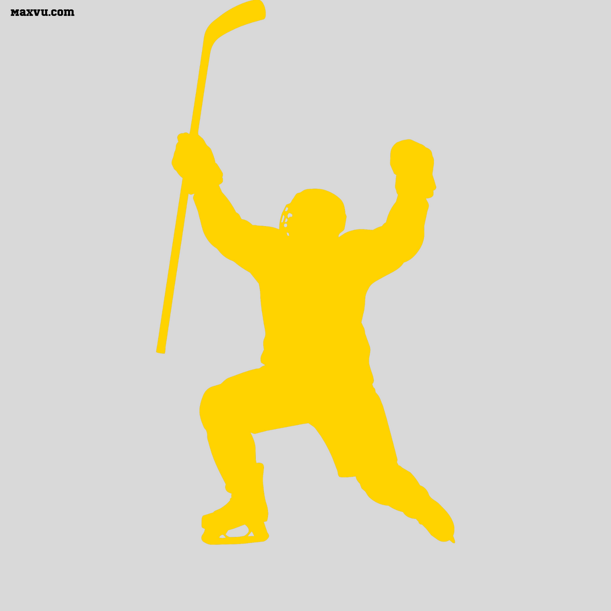 Hockey Goal Celebration Wall Graphic – Custom Name & Number