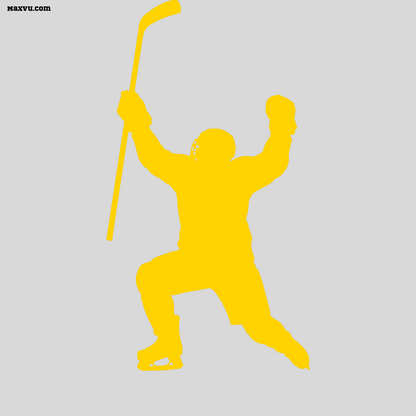 Hockey Goal Celebration Wall Graphic – Custom Name & Number