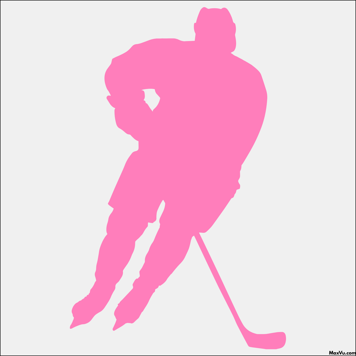 Hockey Player Skating Wall Decal