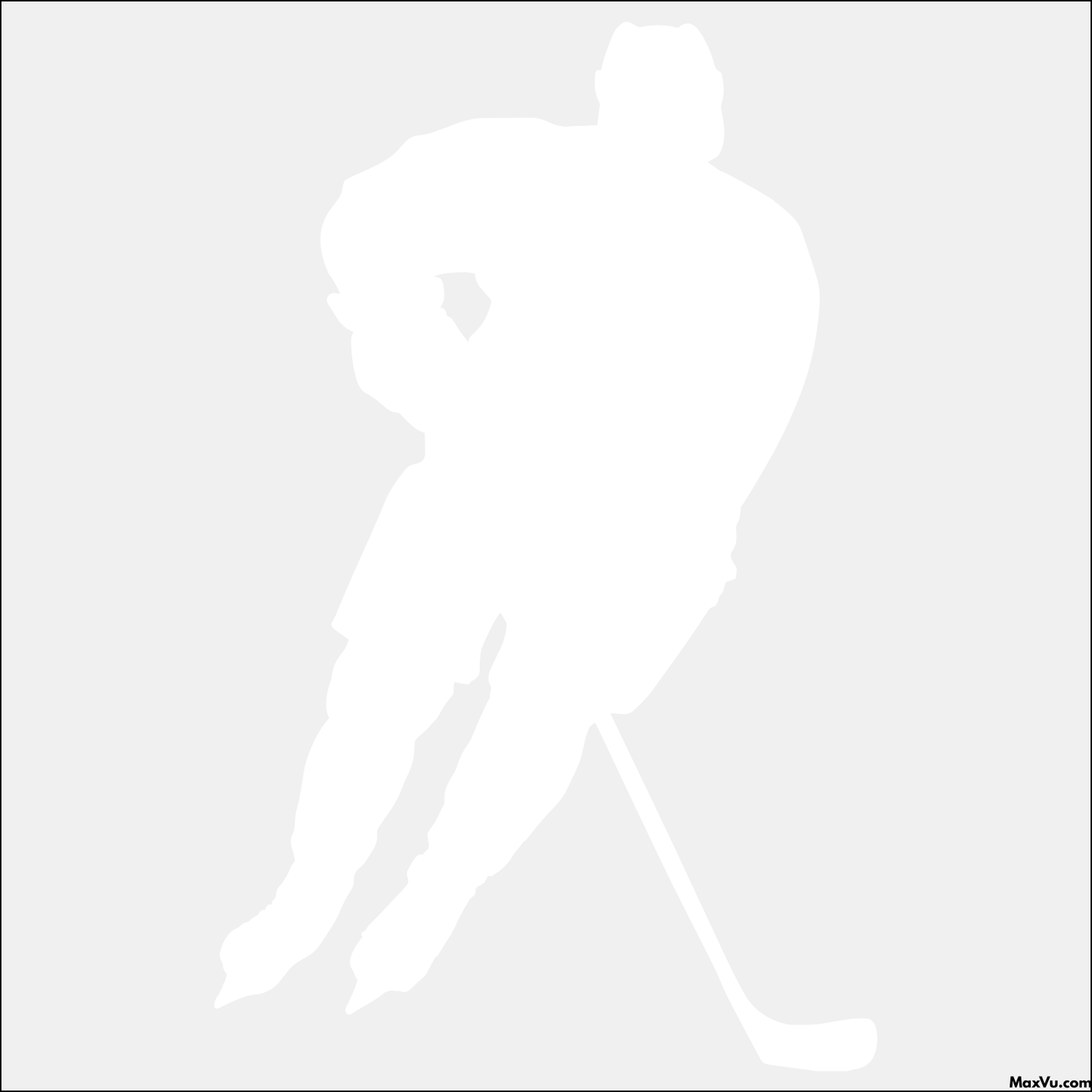 Hockey Player Skating Wall Decal