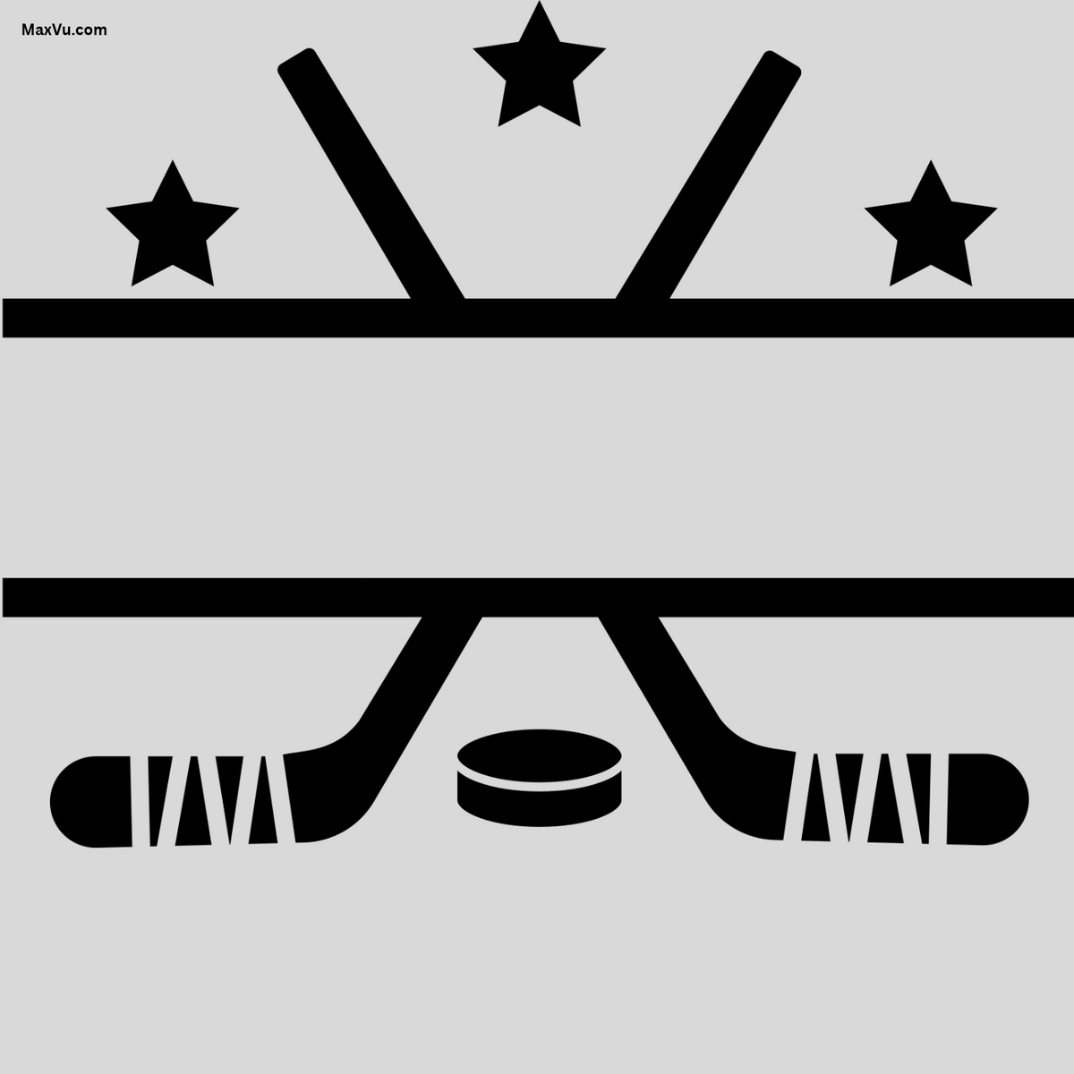 Crossed Hockey Sticks Wall Graphic – Custom Name & Jersey Number Hockey Silhouette