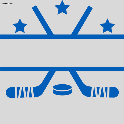 Crossed Hockey Sticks Wall Graphic – Custom Name & Jersey Number Hockey Silhouette