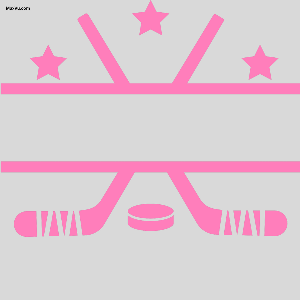 Crossed Hockey Sticks Wall Graphic – Custom Name & Jersey Number Hockey Silhouette