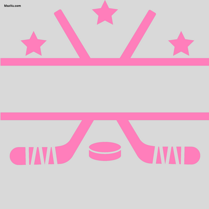 Crossed Hockey Sticks Wall Graphic – Custom Name & Jersey Number Hockey Silhouette
