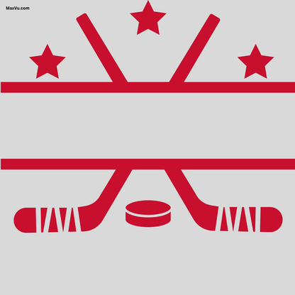 Crossed Hockey Sticks Wall Graphic – Custom Name & Jersey Number Hockey Silhouette