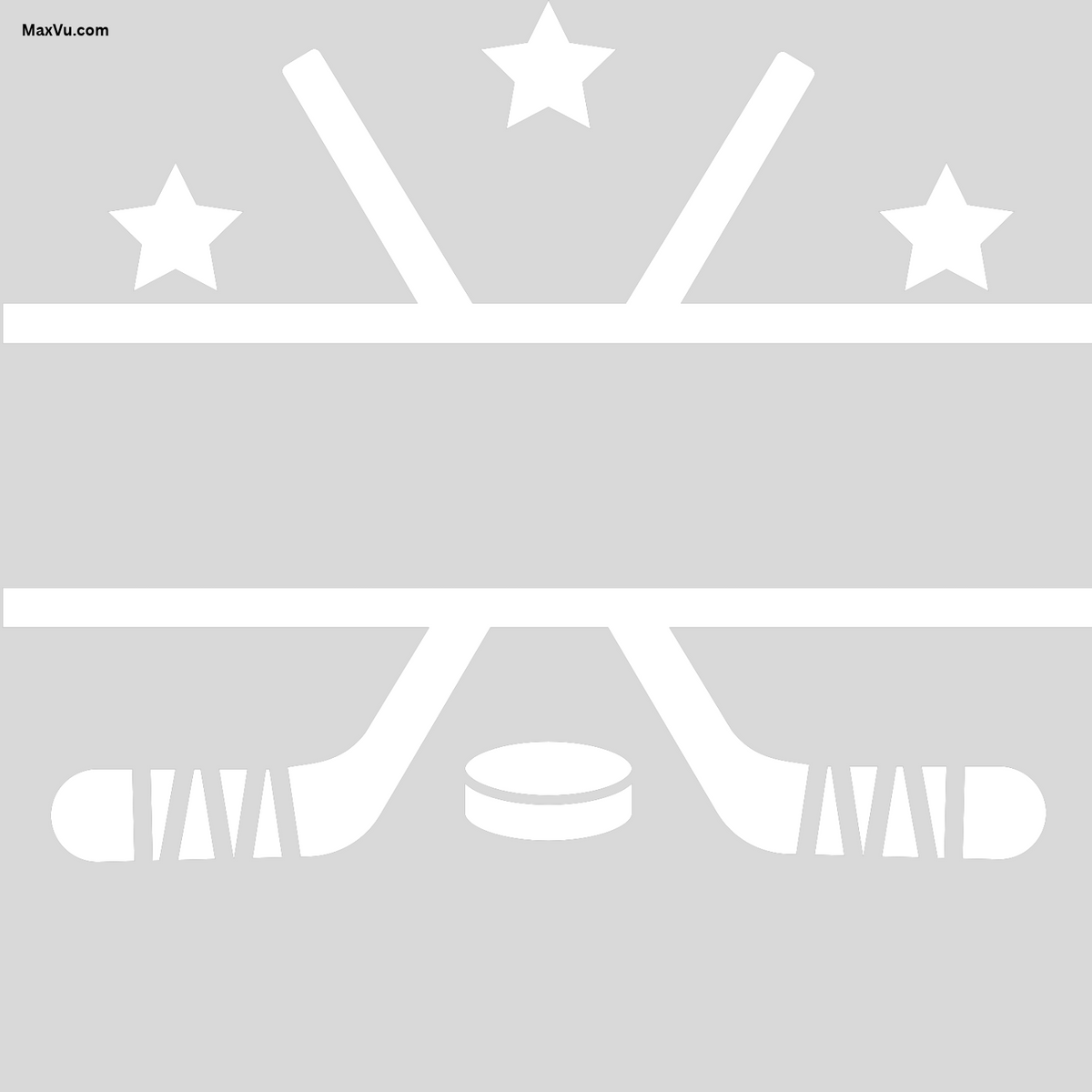 Crossed Hockey Sticks Wall Graphic – Custom Name & Jersey Number Hockey Silhouette