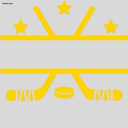 Crossed Hockey Sticks Wall Graphic – Custom Name & Jersey Number Hockey Silhouette