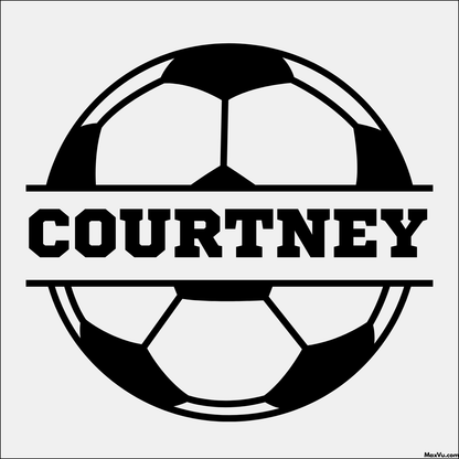 Soccer Ball Wall Decal with Custom Name