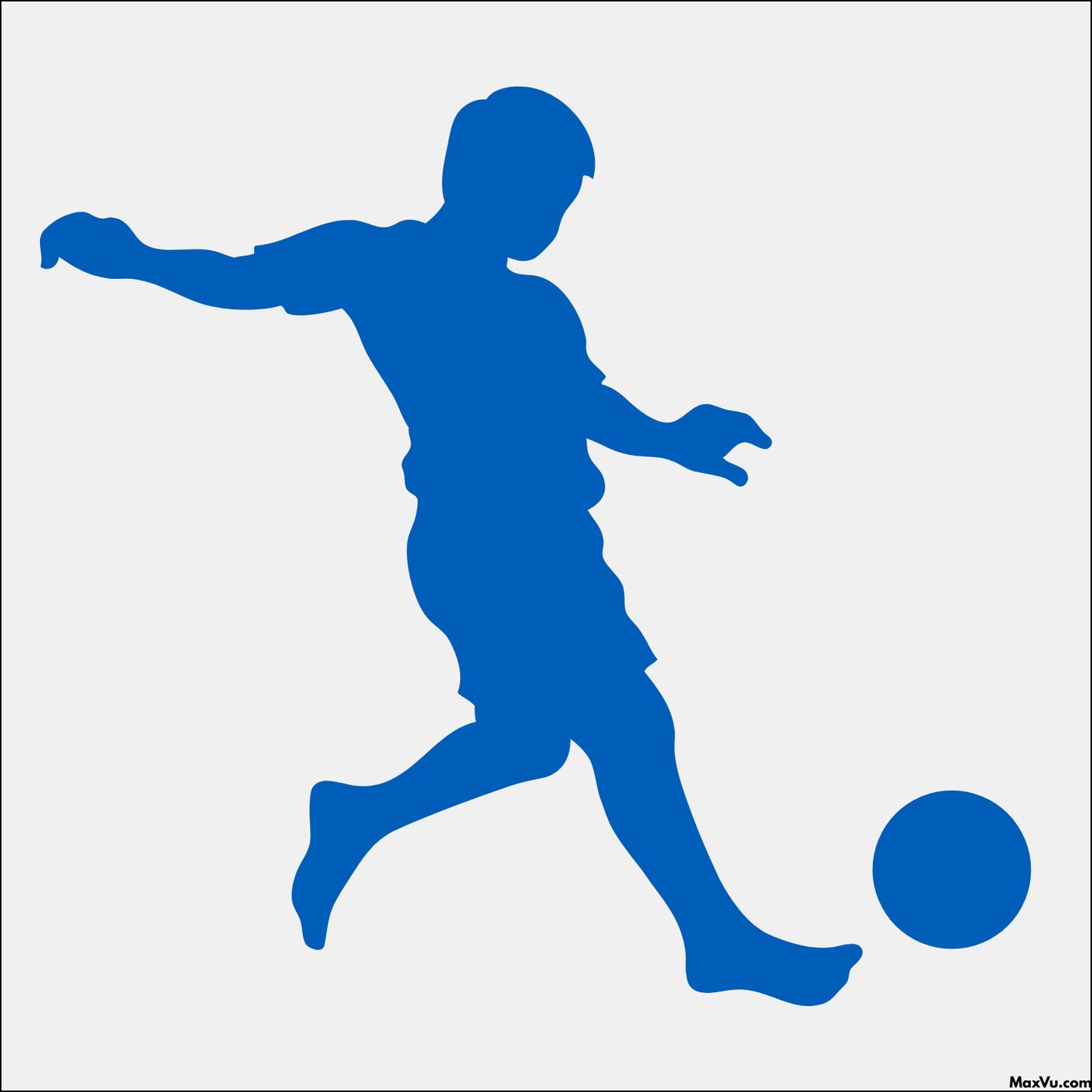Soccer Boy Kicking Pose Personalized Wall Graphic (Name & Number)