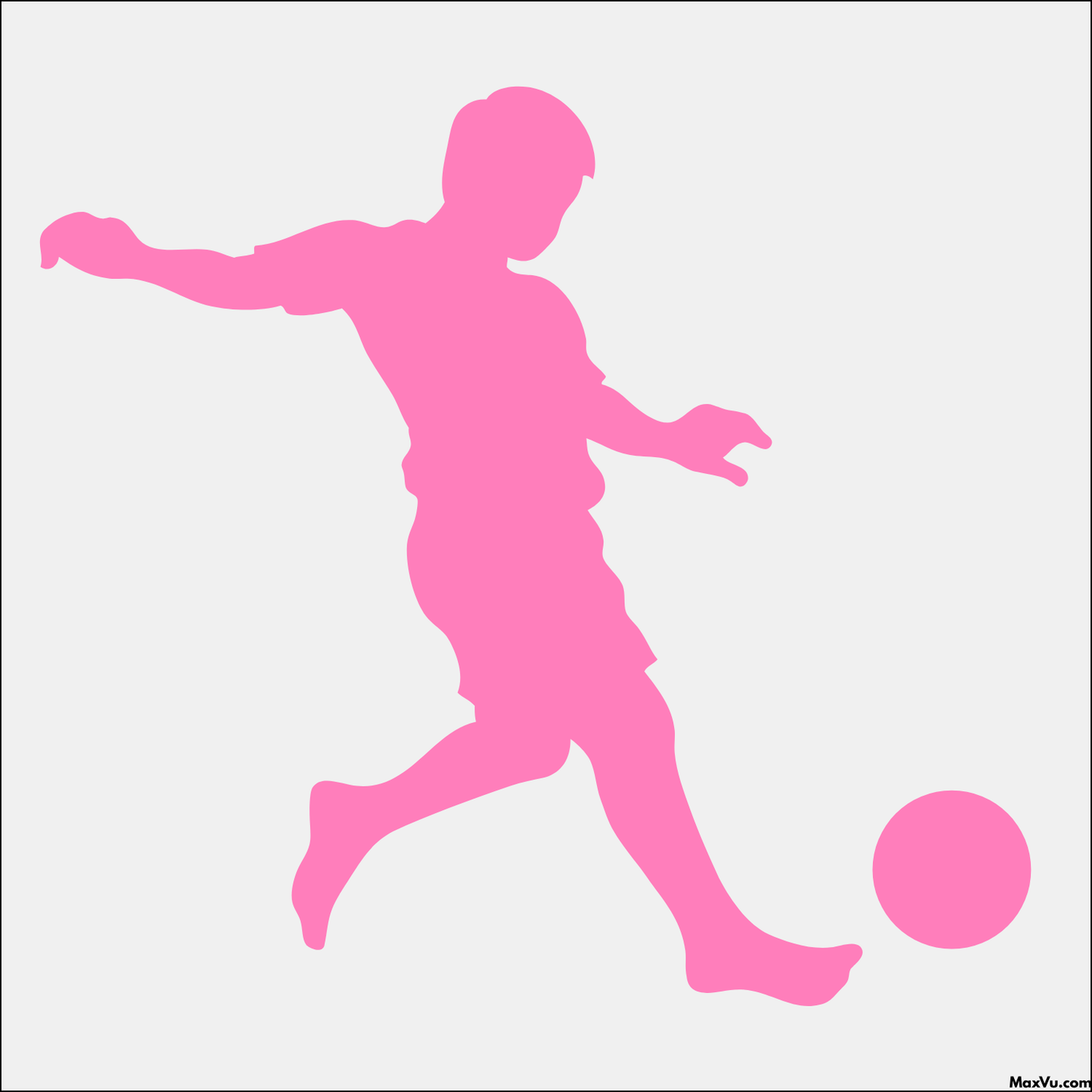 Soccer Boy Kicking Pose Personalized Wall Graphic (Name & Number)