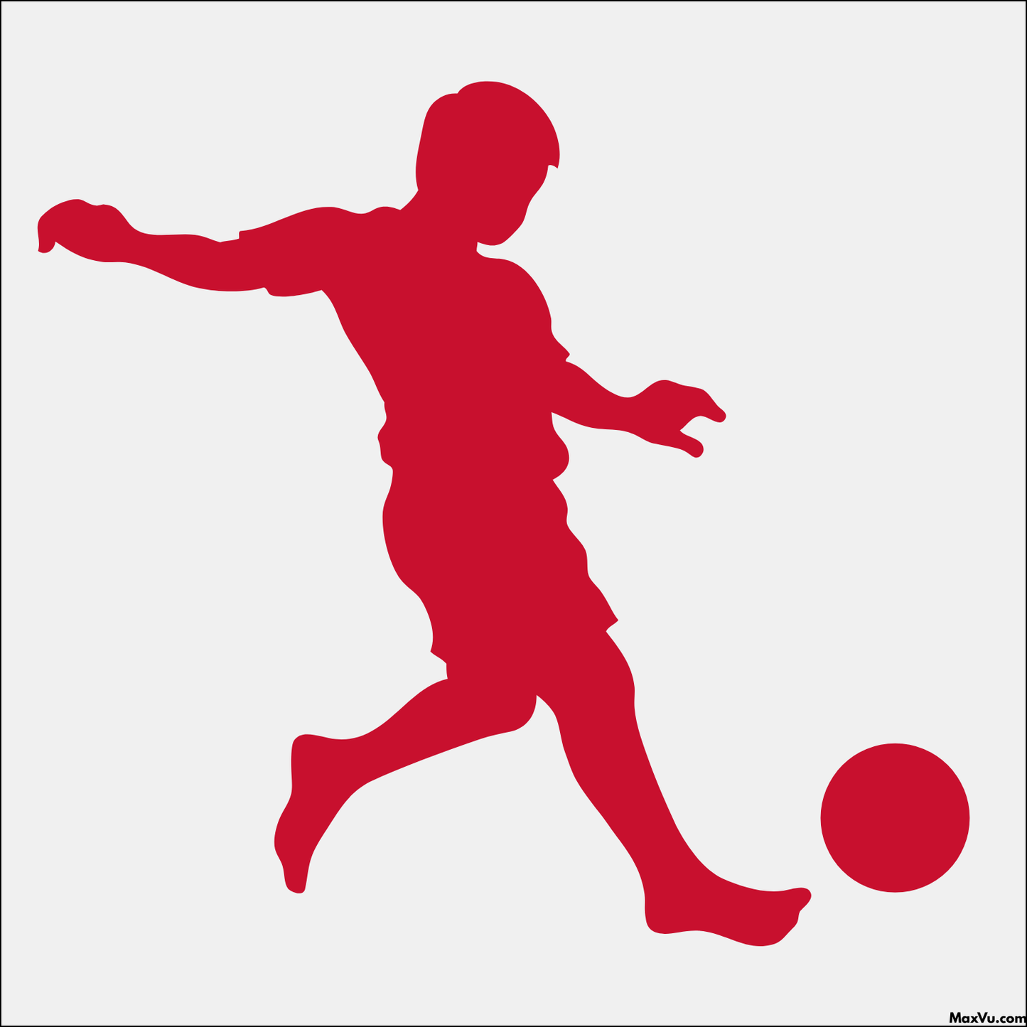 Soccer Boy Kicking Pose Personalized Wall Graphic (Name & Number)