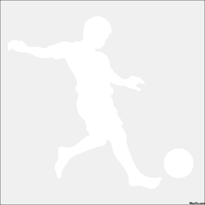 Soccer Boy Kicking Pose Personalized Wall Graphic (Name & Number)