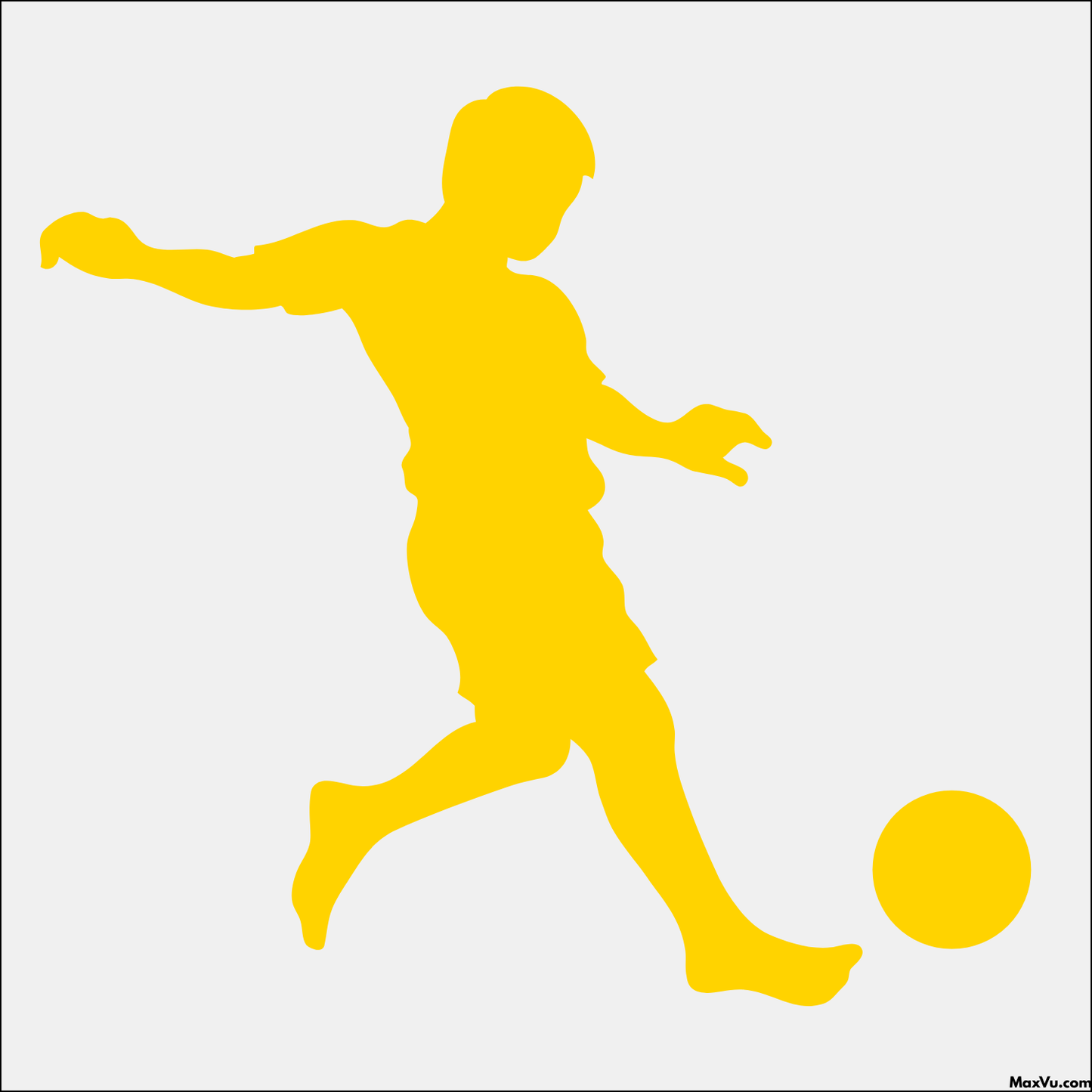 Soccer Boy Kicking Pose Personalized Wall Graphic (Name & Number)
