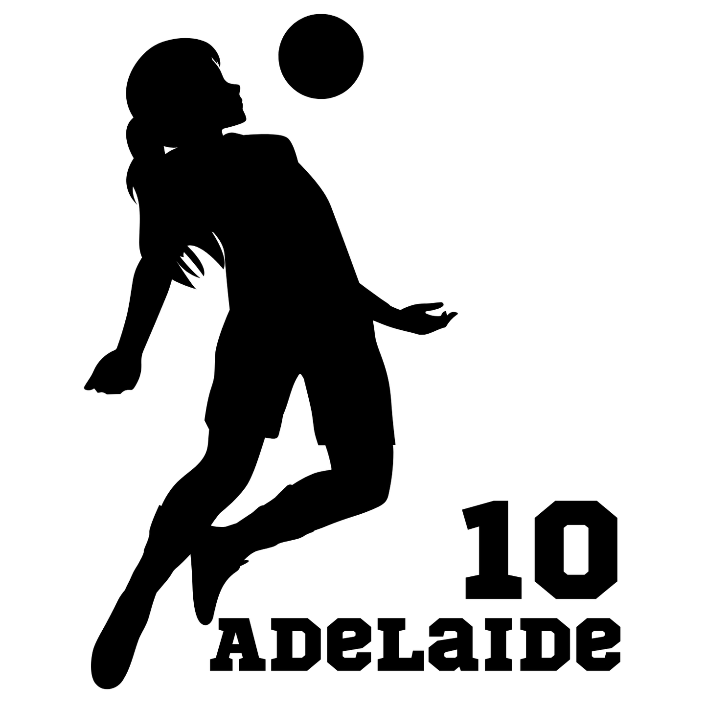 Soccer Girl Chest Trap Wall Decal – Personalized Name & Number