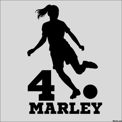 Soccer Girl Window and Wall Decal - Customizable